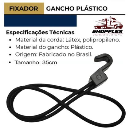 Imagem de Kit 50 Extensores Elásticos 35cm Com Gancho Plástico.