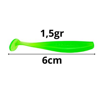 Imagem de Kit 50 Isca Artificial Soft Shad 6cm ou 9cm Silicone Macia Para Pesca de Tucunaré Robalo Traíra
