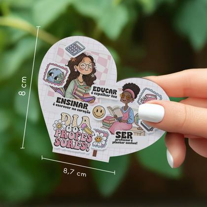 Imagem de Kit 50 Lembrancinhas Coração MDF Dia dos Professores