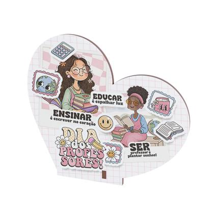 Imagem de Kit 50 Lembrancinhas Coração MDF Dia dos Professores