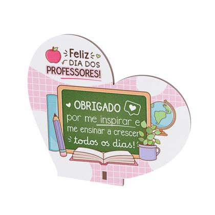Imagem de Kit 50 Lembrancinhas Coração MDF Dia dos Professores