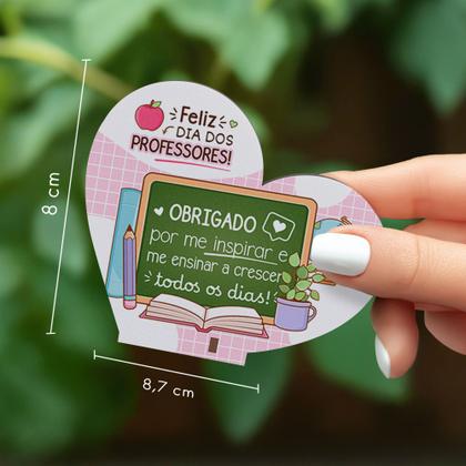 Imagem de Kit 50 Lembrancinhas Coração MDF Dia dos Professores