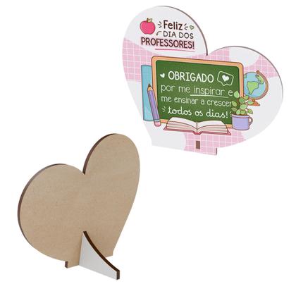 Imagem de Kit 50 Lembrancinhas Coração MDF Dia dos Professores