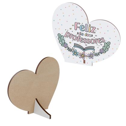 Imagem de Kit 50 Lembrancinhas Coração MDF Dia dos Professores