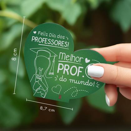 Imagem de Kit 50 Lembrancinhas Coração MDF Dia dos Professores