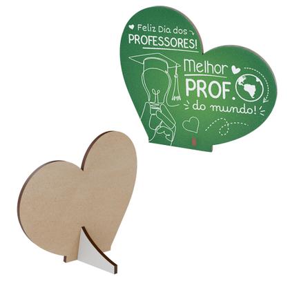 Imagem de Kit 50 Lembrancinhas Coração MDF Dia dos Professores