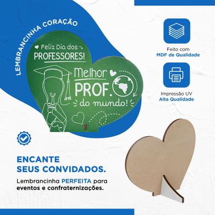 Imagem de Kit 50 Lembrancinhas Coração MDF Dia dos Professores