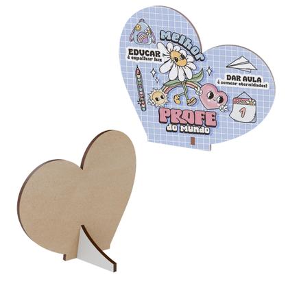 Imagem de Kit 50 Lembrancinhas Coração MDF Dia dos Professores