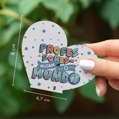 Imagem de Kit 50 Lembrancinhas Coração MDF Dia dos Professores