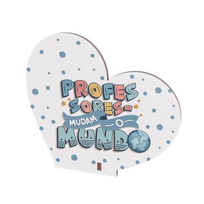 Imagem de Kit 50 Lembrancinhas Coração MDF Dia dos Professores