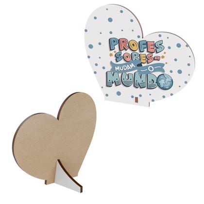 Imagem de Kit 50 Lembrancinhas Coração MDF Dia dos Professores