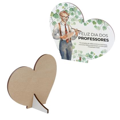 Imagem de Kit 50 Lembrancinhas Coração MDF Dia dos Professores