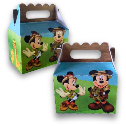 Imagem de Kit 50 Lembrancinhas Decorativas Personalizadas Mickey Safari Para Aniversário e Festas