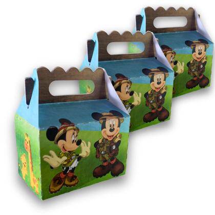 Imagem de Kit 50 Lembrancinhas Decorativas Personalizadas Mickey Safari Para Aniversário e Festas