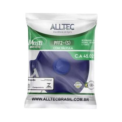 Imagem de Kit 50 Máscaras Respirador Descartável Com Válvula PFF2 V(S) 1507-A  ALLTEC  CA 45021