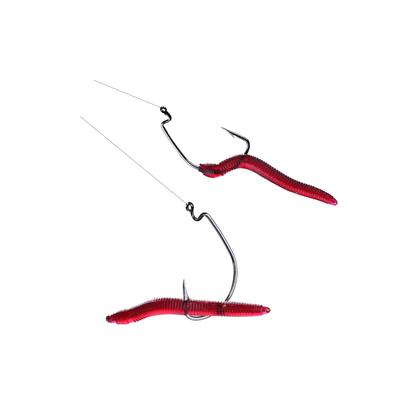 Imagem de KIt 50 Minhocas Artificiais Pesca Tucunaré Traíra Corvina