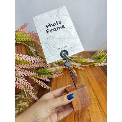 Imagem de Kit 50 Mini Porta-Retrato Lembrancinha Madeira Plástico 15cm