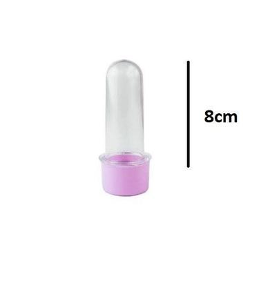 Imagem de Kit 50 Mini Tubete com tampa rosa 8cm Acrílico P/ Personalizar Festa