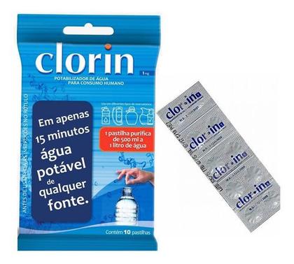 Imagem de Kit 50 Pastilhas Purificadora de Água Potável Clorin 1 com NF