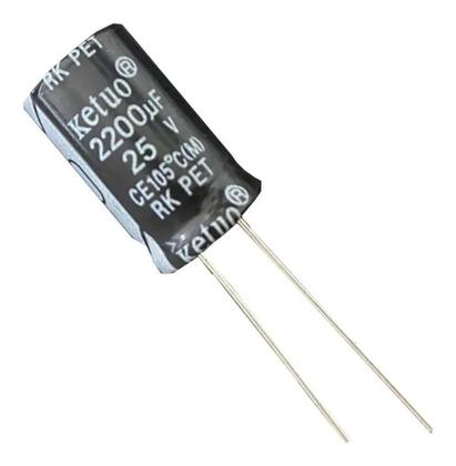 Imagem de Kit 50 pçs - capacitor eletrolitico 2200x25v - 2200 uf x 25v - 105 graus