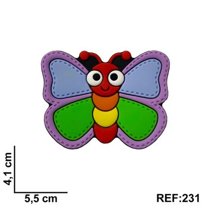 Imagem de Kit 50 Peças aplique Emborrachado Borboleta Colorida