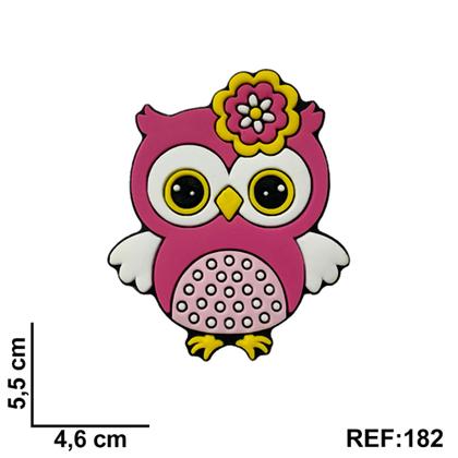 Imagem de Kit 50 Peças aplique Emborrachado Coruja com Flor
