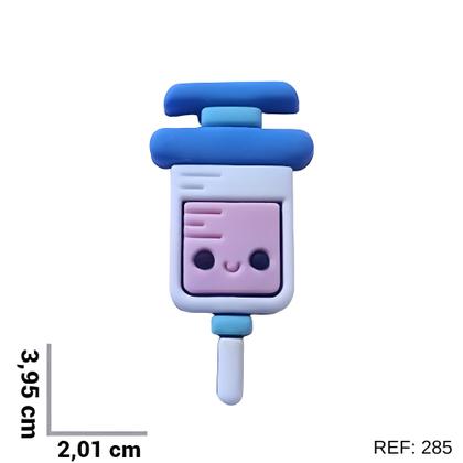 Imagem de Kit 50 Peças aplique Emborrachado Seringa Azul