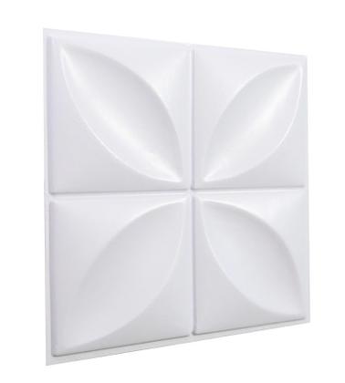 Imagem de Kit 50 Placas 25x25cm 3D Decorativa Pétalas Flor Revestimento Plástico PVC Auto Relevo