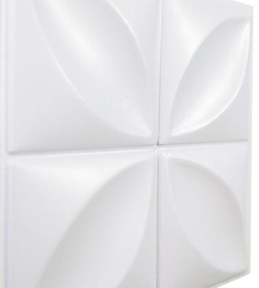 Imagem de Kit 50 Placas 25x25cm 3D Decorativa Pétalas Flor Revestimento Plástico PVC Auto Relevo