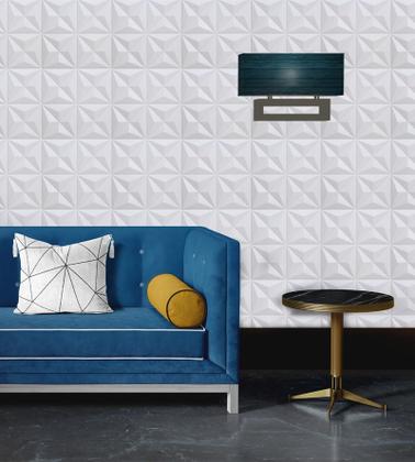 Imagem de Kit 50 Placas 25x25cm 3D Decorativa Revestimento em Bruxelas Plástico PVC Auto Relevo