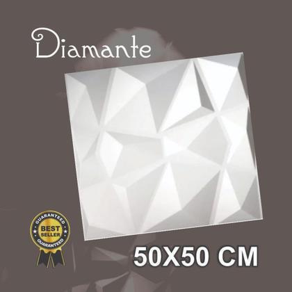 Imagem de Kit 50 placas 3d pvc ***auto adesiva*** modelo diamante