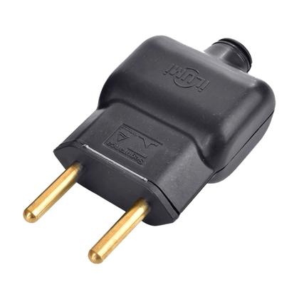 Kit 50 Plug Macho 10A 2P Pino Prensa Cabo gigante bipolar 250V Ilumi Imagem de Kit 50 Plug Macho 10A 2P Pino Prensa Cabo gigante bipolar 250V Ilumi