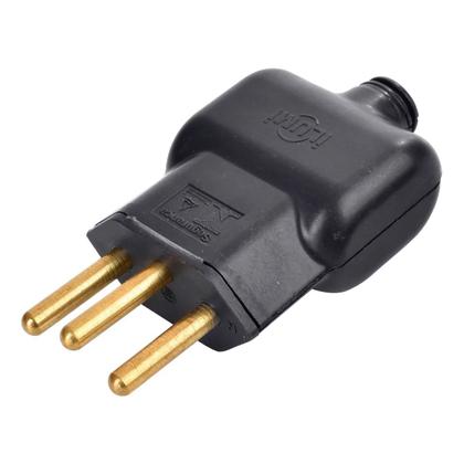 Kit 50 Plug Macho 20A 2P+T 250V Pino Prensa Ilumi Imagem de Kit 50 Plug Macho 20A 2P+T 250V Pino Prensa Ilumi