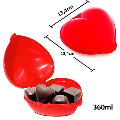Imagem de Kit 50 Porta Mix Coração Pote de Lembrança p/ Festa Infantil
