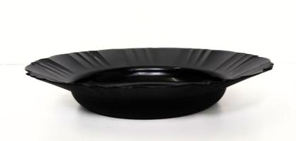 Imagem de Kit 50 Pratos Pétala Fundo Com Borda Para Refeição Churrasco Festa Jantar Aniversário PRATO REDONDO