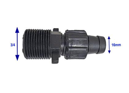 Imagem de Kit 50 Rosca 3/4 p mangueira gotejamento 16mm implebras