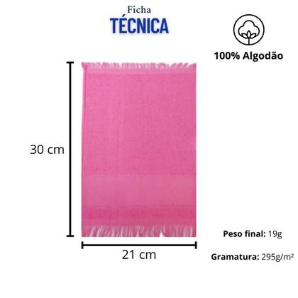 Imagem de Kit 50 Toalhinhas de Mão Boca Escolar Algodão Para Personalizar