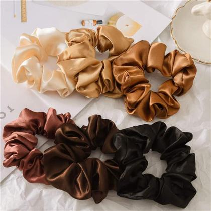 Imagem de Kit 50 Xuxinha de Cetim Charmousse Scrunchie Anti Frizz Luxo