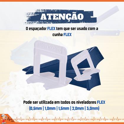 Imagem de Kit 500 Espaçadores Para Piso 100 Cunhas Flex Alicate Aço