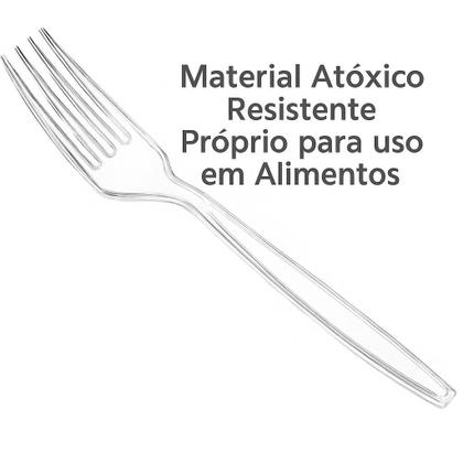 Imagem de Kit 500 Garfo Refeição Master Cristal 17,5cm