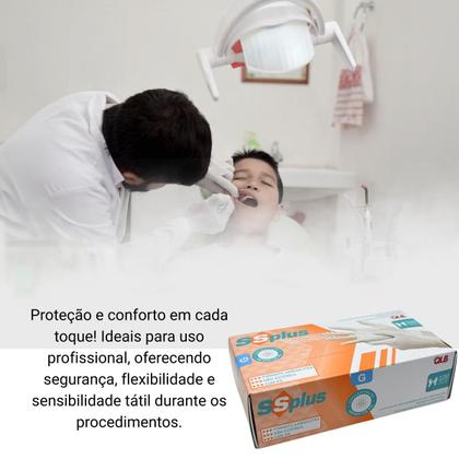 Imagem de Kit 500 Luvas G Latex com Pó SSPLUS