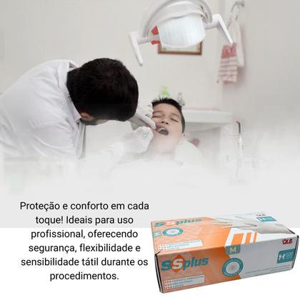 Imagem de Kit 500 Luvas M Latex com Pó SSPLUS
