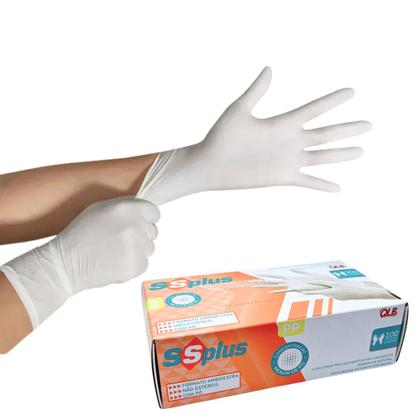 Imagem de Kit 500 Luvas PP Latex com Pó SSPLUS