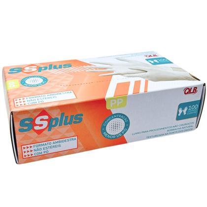 Imagem de Kit 500 Luvas PP Latex com Pó SSPLUS