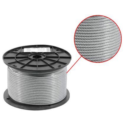 Imagem de Kit 50m Cabo de Aço Revestido Pvc 1,6mm X 2,0mm 1/16x5/64 - Vonder