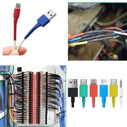 Imagem de Kit 560 pecas tubo termo retratil colorido para fios cabos isolamento elétrico proteção termoretrati