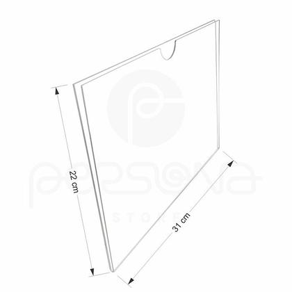 Imagem de KIT 5pç Porta Folha A4 de Parede - Horizontal com Fundo de Acrílico