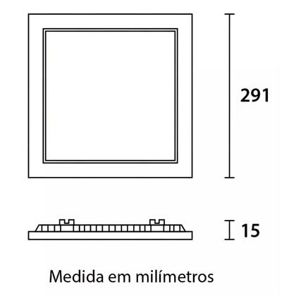 Imagem de Kit 5Pçs Painel Plafon Led 24w Quadrado Embutir Branco 29x29