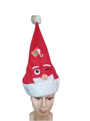 Imagem de Kit 5un Gorros de natal de pelúcia com carinha de papai Noel