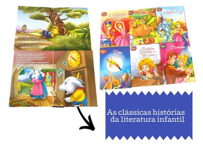 Imagem de Kit 5Un Mini Livro Infantil Com Histórias E Desenhos Criança